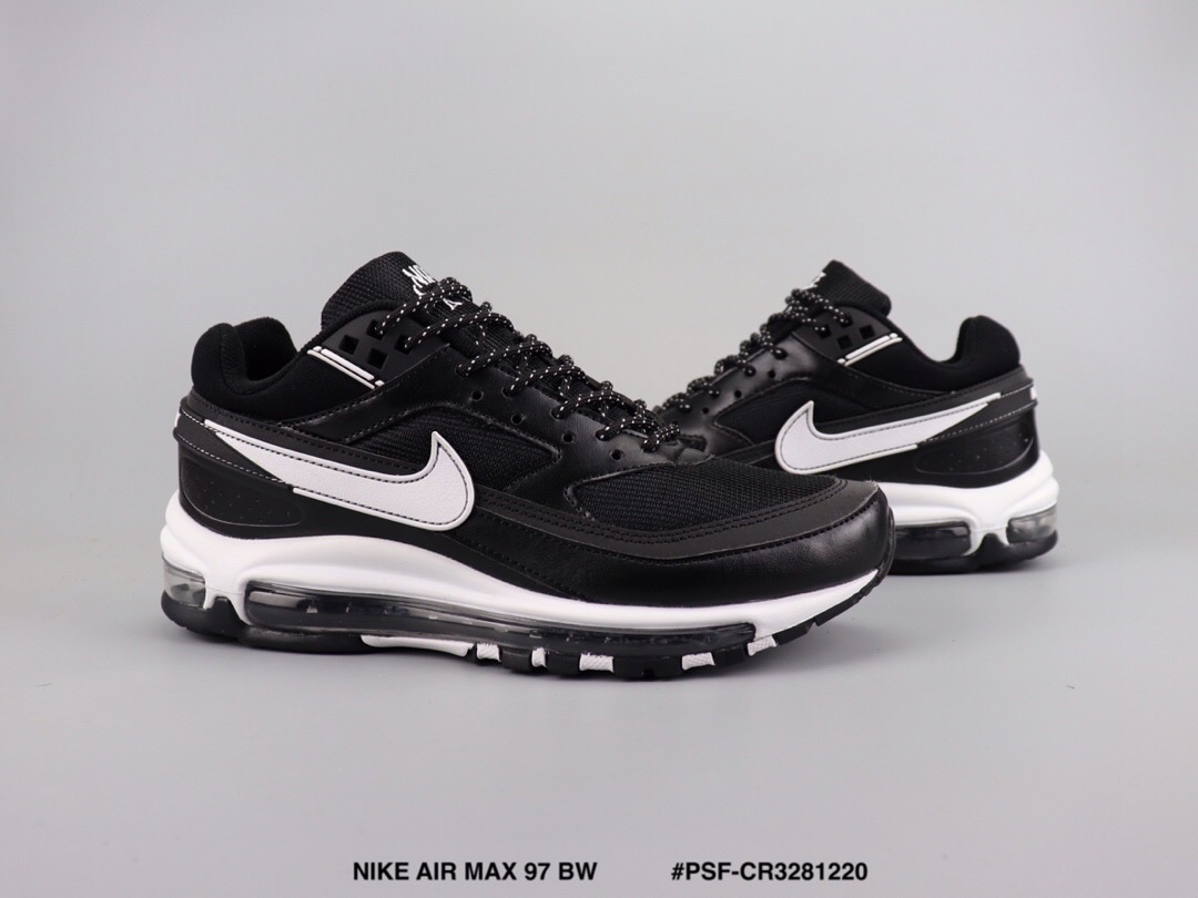 2019 Men Nike Air Max 97 BW Flywire Black White Shoes